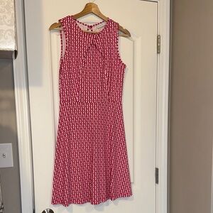 Sleeveless Pink Patterned Dress